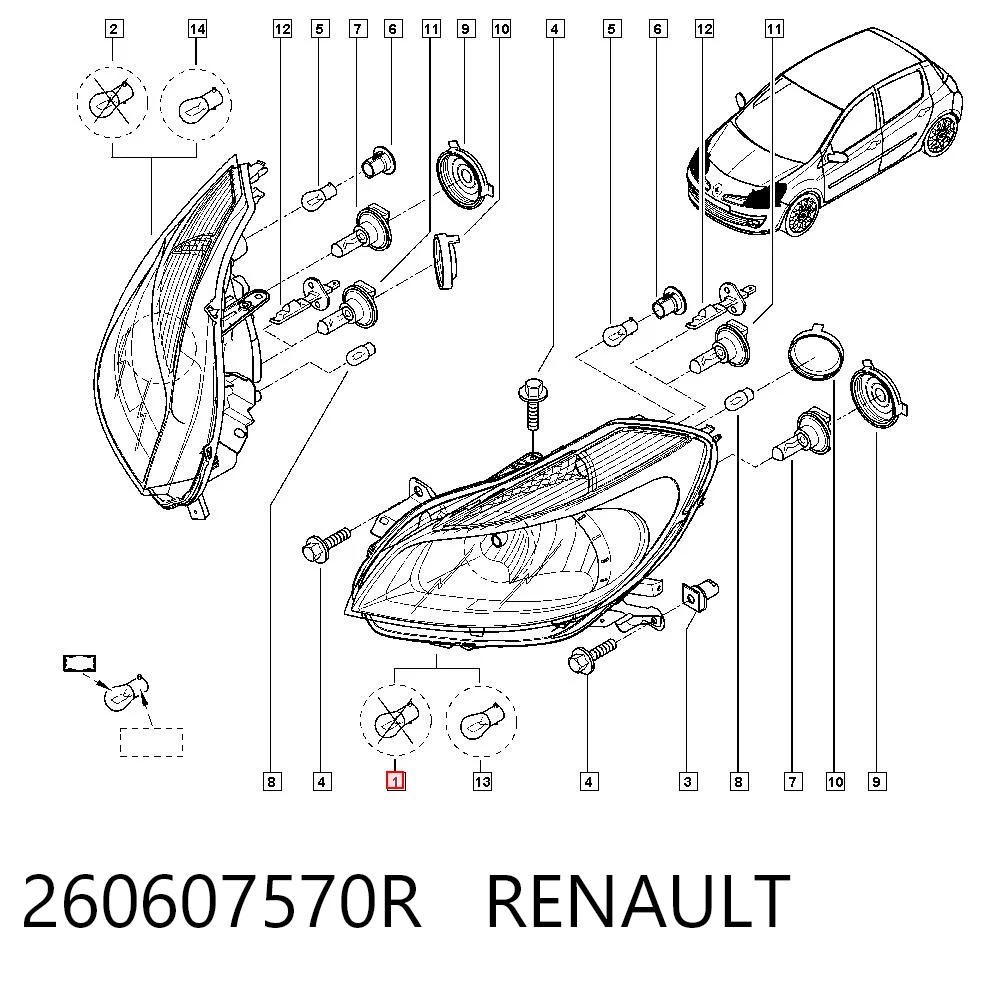 Faros delanteros para Renault Clio III (BR01, CR01)