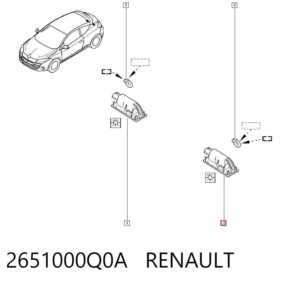 Luces LED de matricula para Renault Fluence (B3)