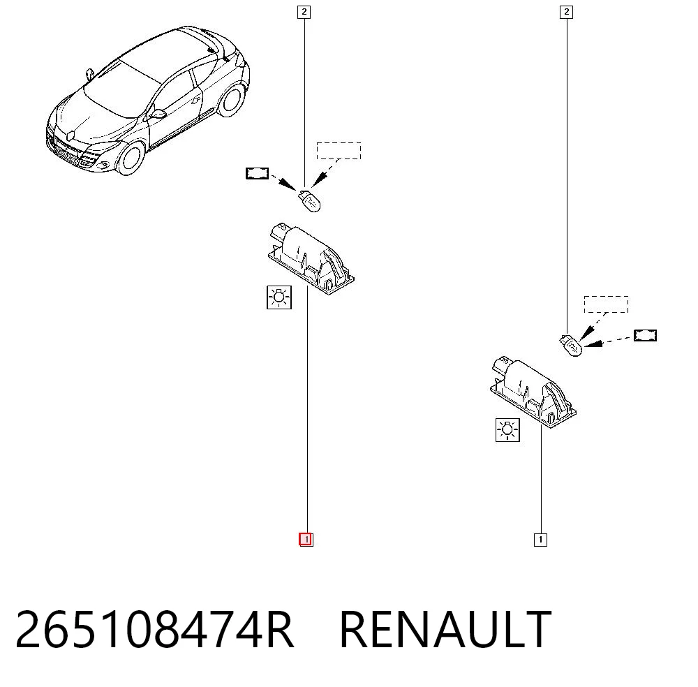 Luces LED de matricula Renault Laguna II hatchback comprar en España