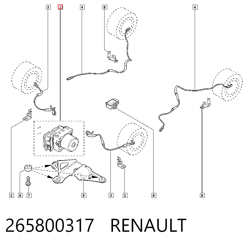 0265232068 Bosch Unidad de control ABS hidráulico