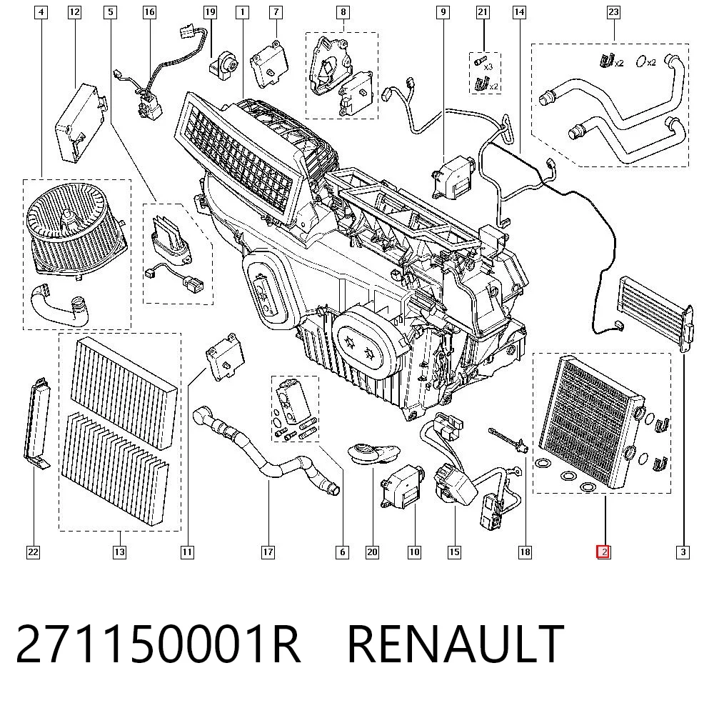 Calefactor para Renault Laguna III (BT0, BT1)