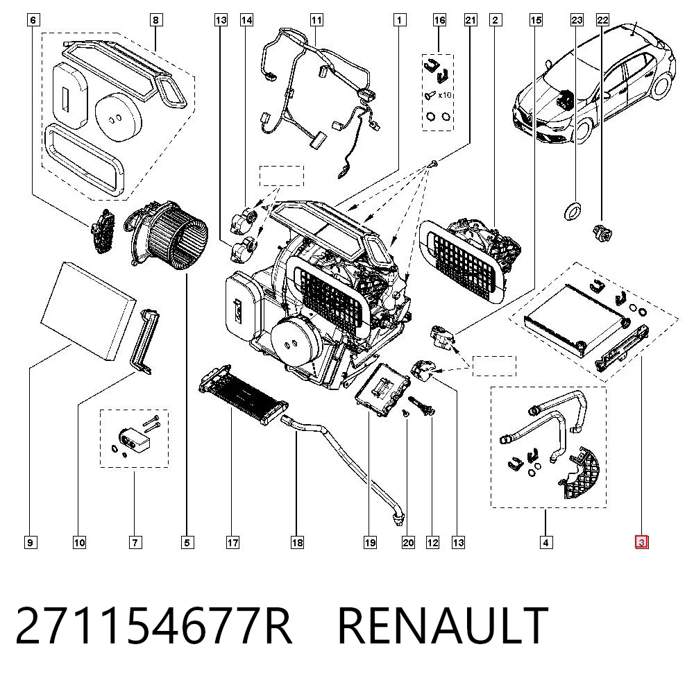 Comprar Radiador de calefacción Renault Megane IV LV a bajo precio