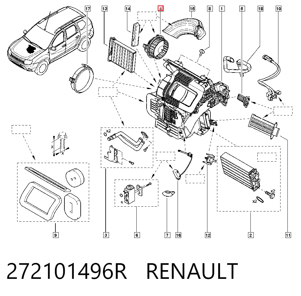 Ventilador de habitáculo Renault DUSTER I (2010-2026)