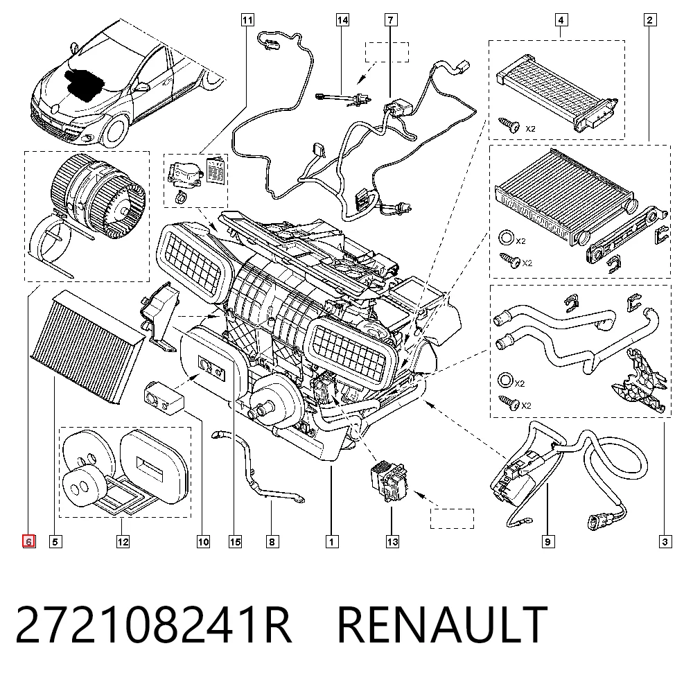 272108241R Renault (RVI) Ventilador de habitáculo