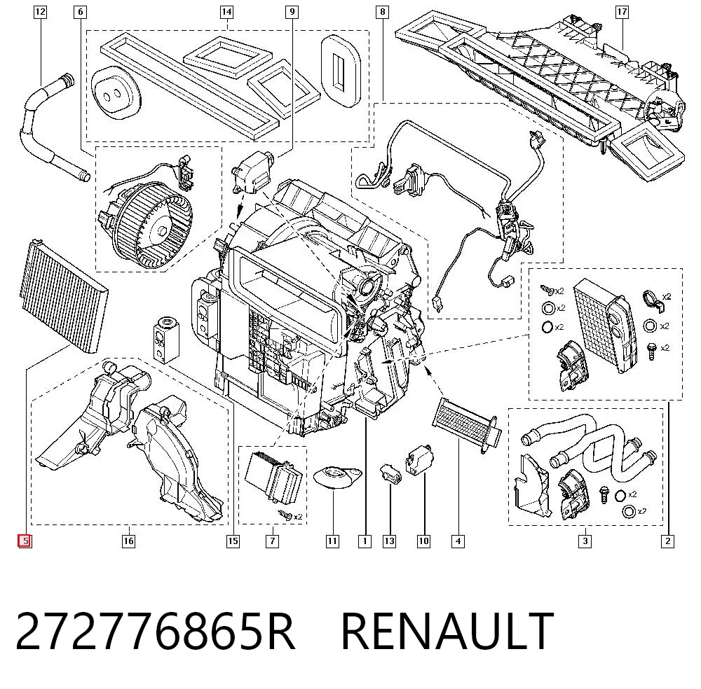 Filtro de habitáculo para Renault DUSTER HM