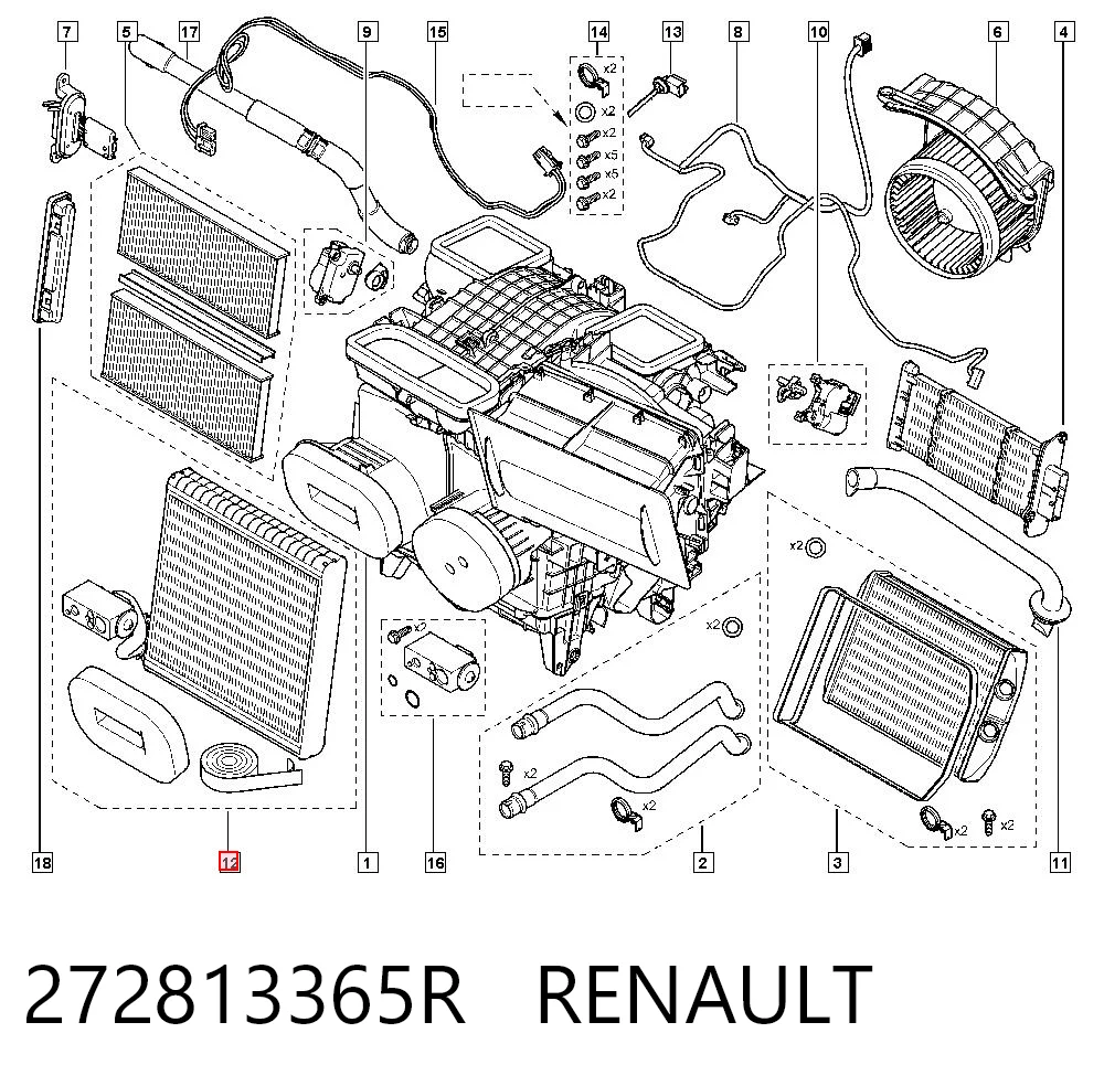 Evaporador, aire acondicionado Renault Master III (2011-2024)