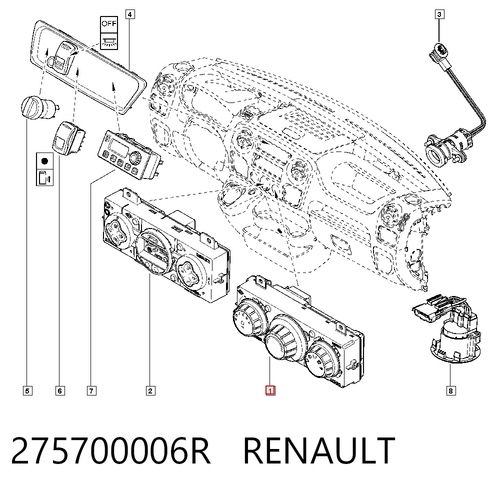 Módulo de modos de calefacción/aire acondicionado Renault Master III furgoneta (FV) (2010 - 2024) precio, desde 66,62 EUR