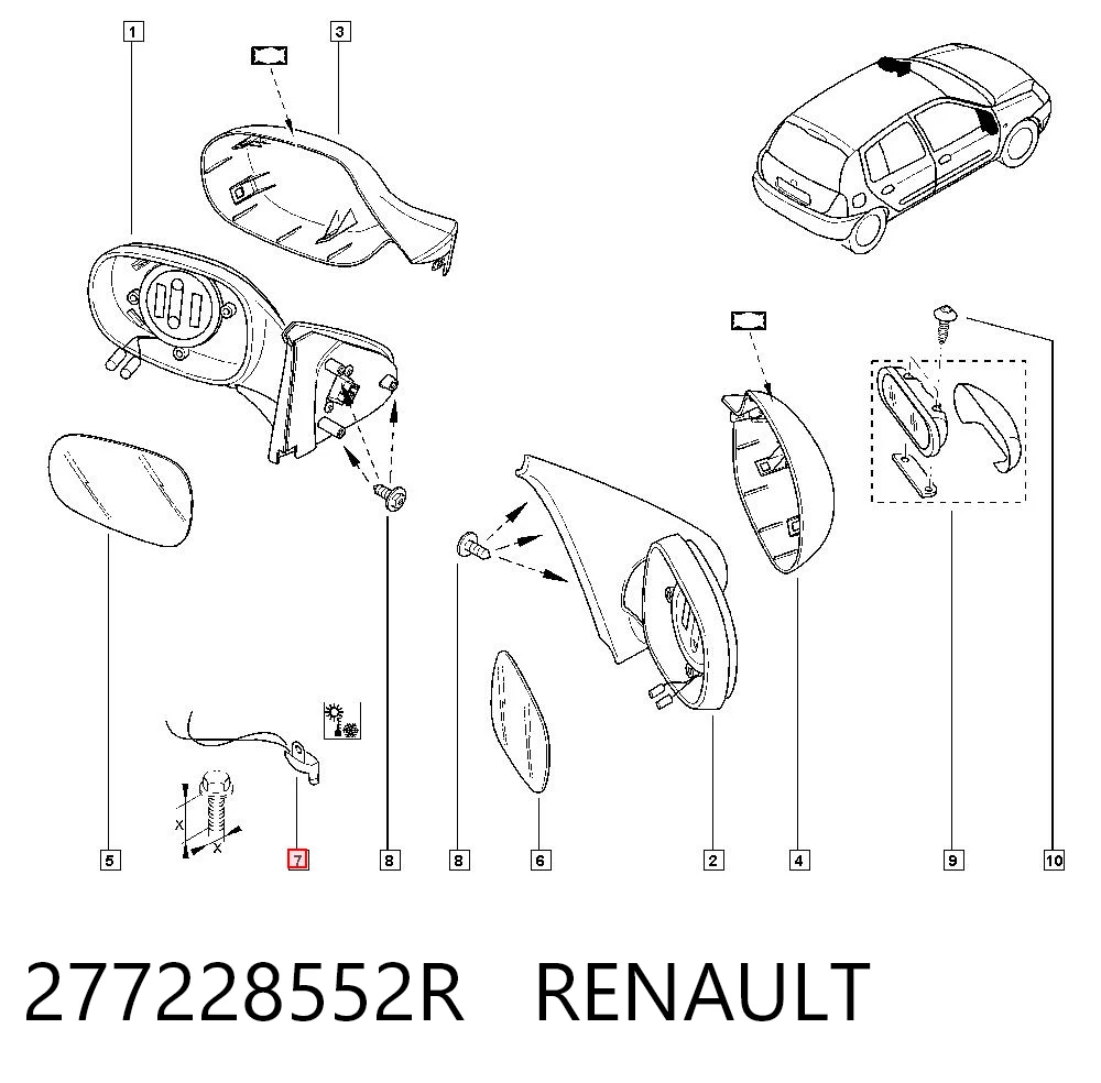 277228552R Renault (RVI) Sensor de temperatura ambiente