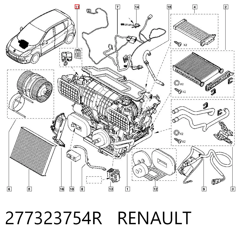 Actuador de compuerta de calefacción Renault Scenic III monovolumen (JZ0, JZ1) (2009 - 2016) precio, desde 53,72 EUR