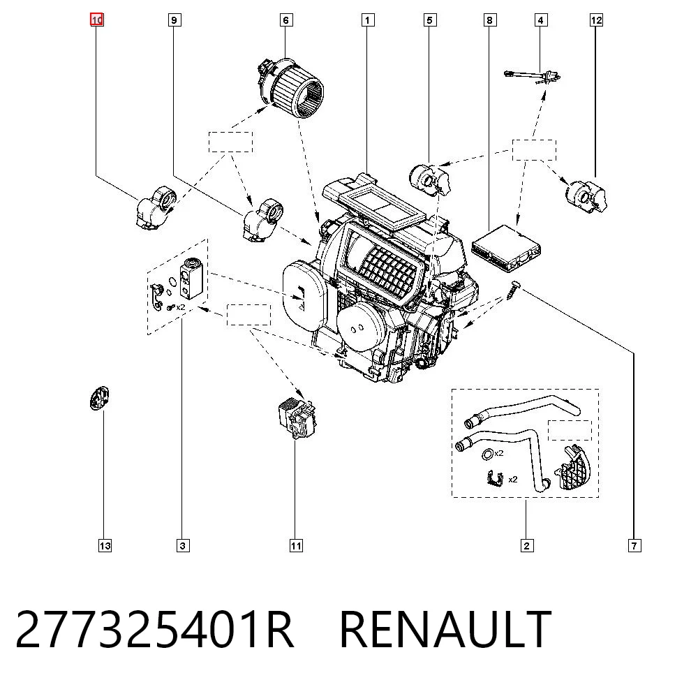 Actuador de сompuerta de сalefacción Renault Clio IV (2012-2021)