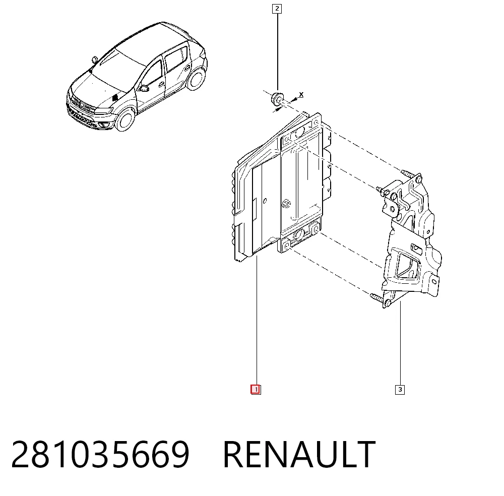 Centralina Del Motor para Dacia Logan II L8_