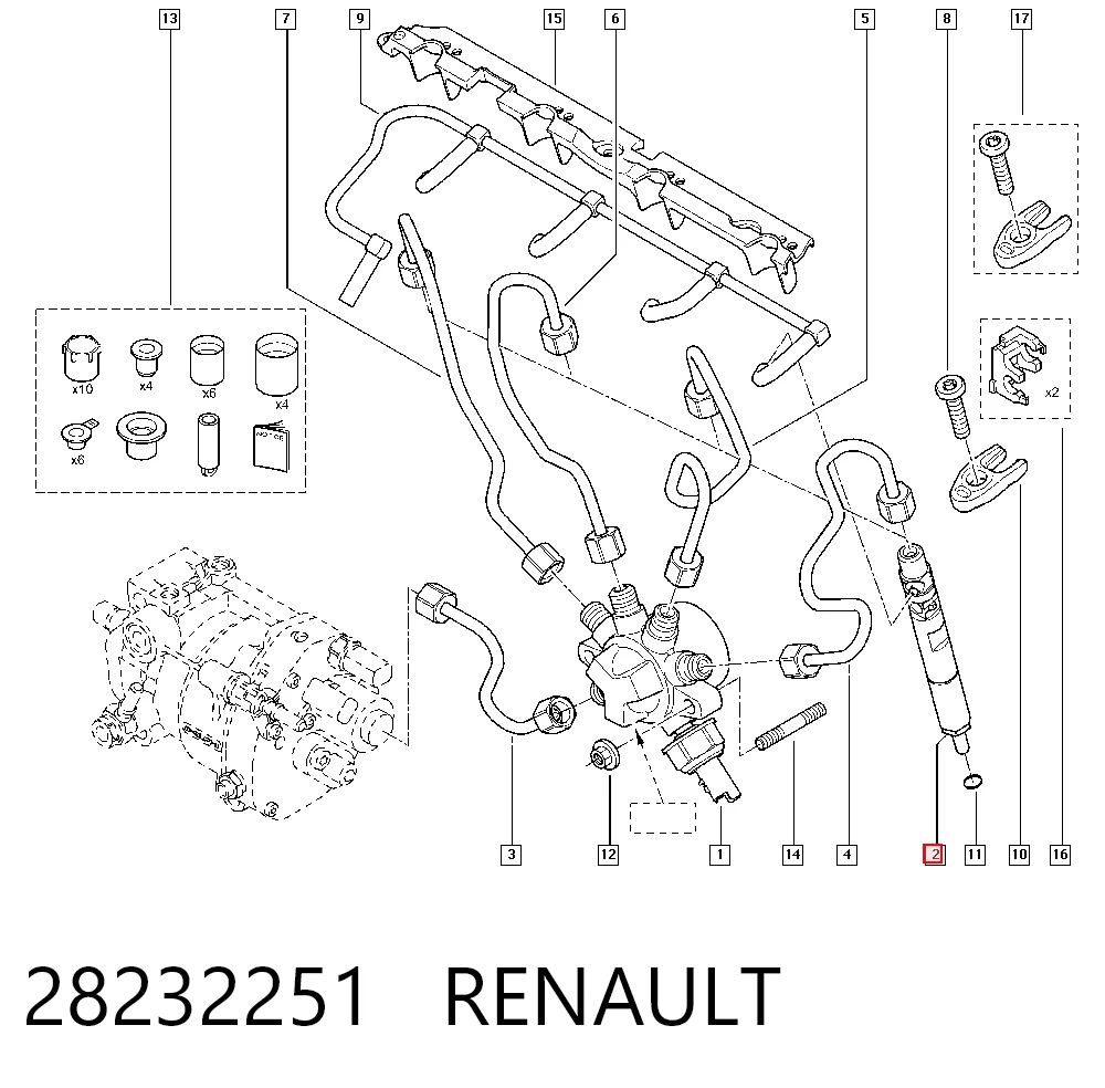 28232251 Renault (RVI) Inyector de combustible