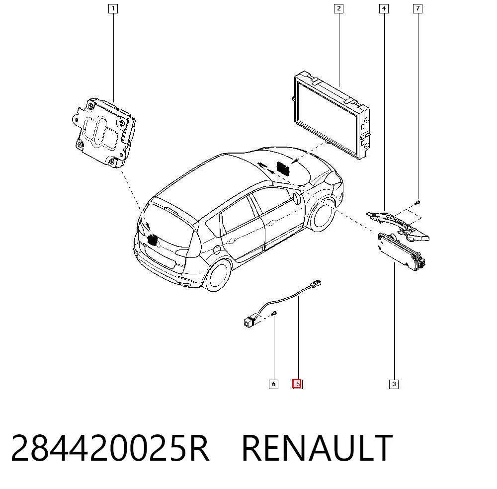 284420025R Renault (RVI) Cámara del sistema de visión
