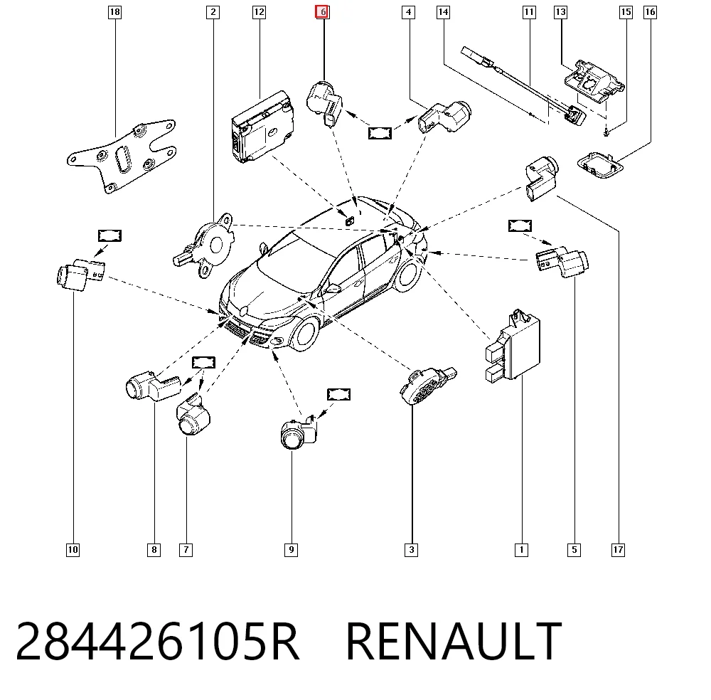 Comprar 95517246 Opel Sensor de aparcamiento trasero lateral
