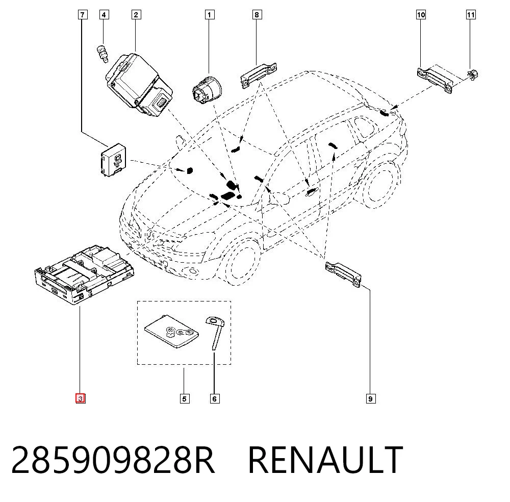 Interruptor de encendido para Renault Scenic III JZ0, JZ1