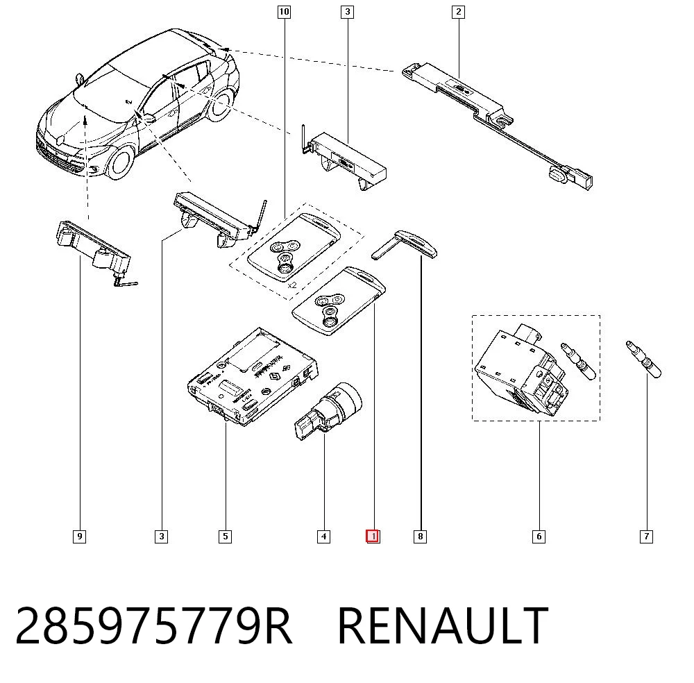 Llave de encendido 285975779R RENAULT