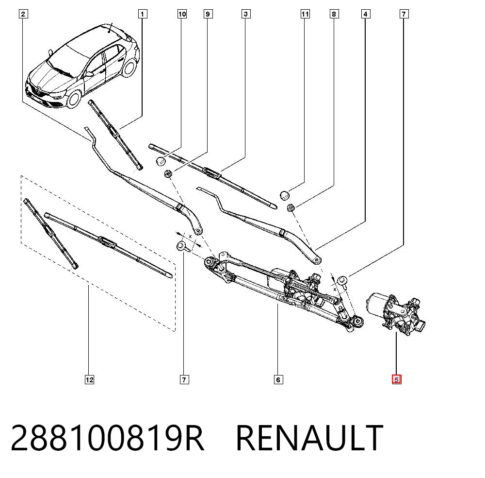 Comprar Motor del limpiaparabrisas Renault Megane IV LV a bajo precio