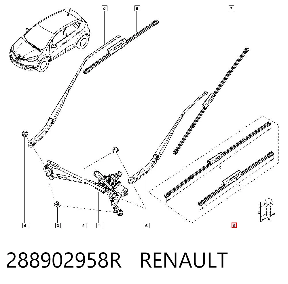 Precio del repuesto Escobillas de limpiaparabrisas delanteras Clio IV hatchback