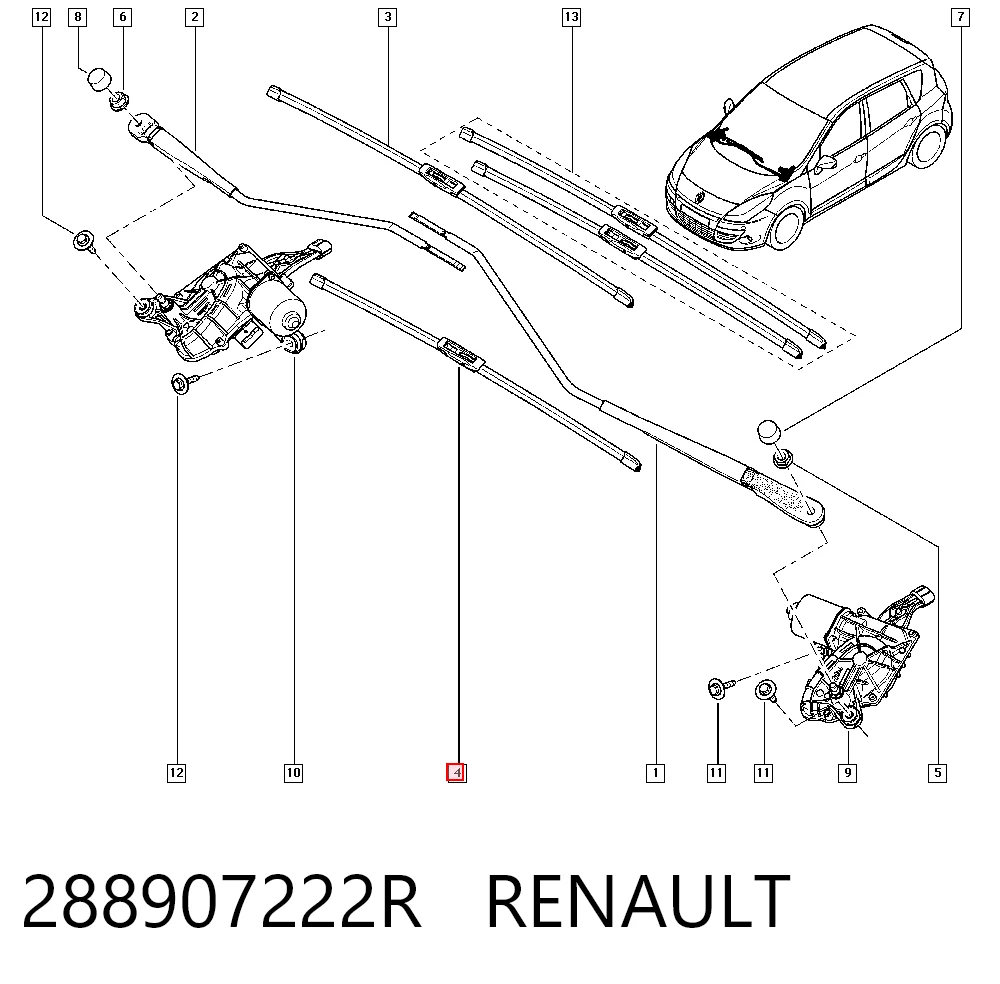 Escobillas de limpiaparabrisas delanteras Renault Scenic III monovolumen comprar en España