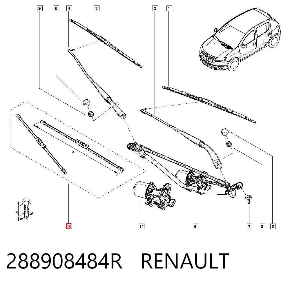 Escobillas de limpiaparabrisas delanteras para Renault Kangoo II (FW0)