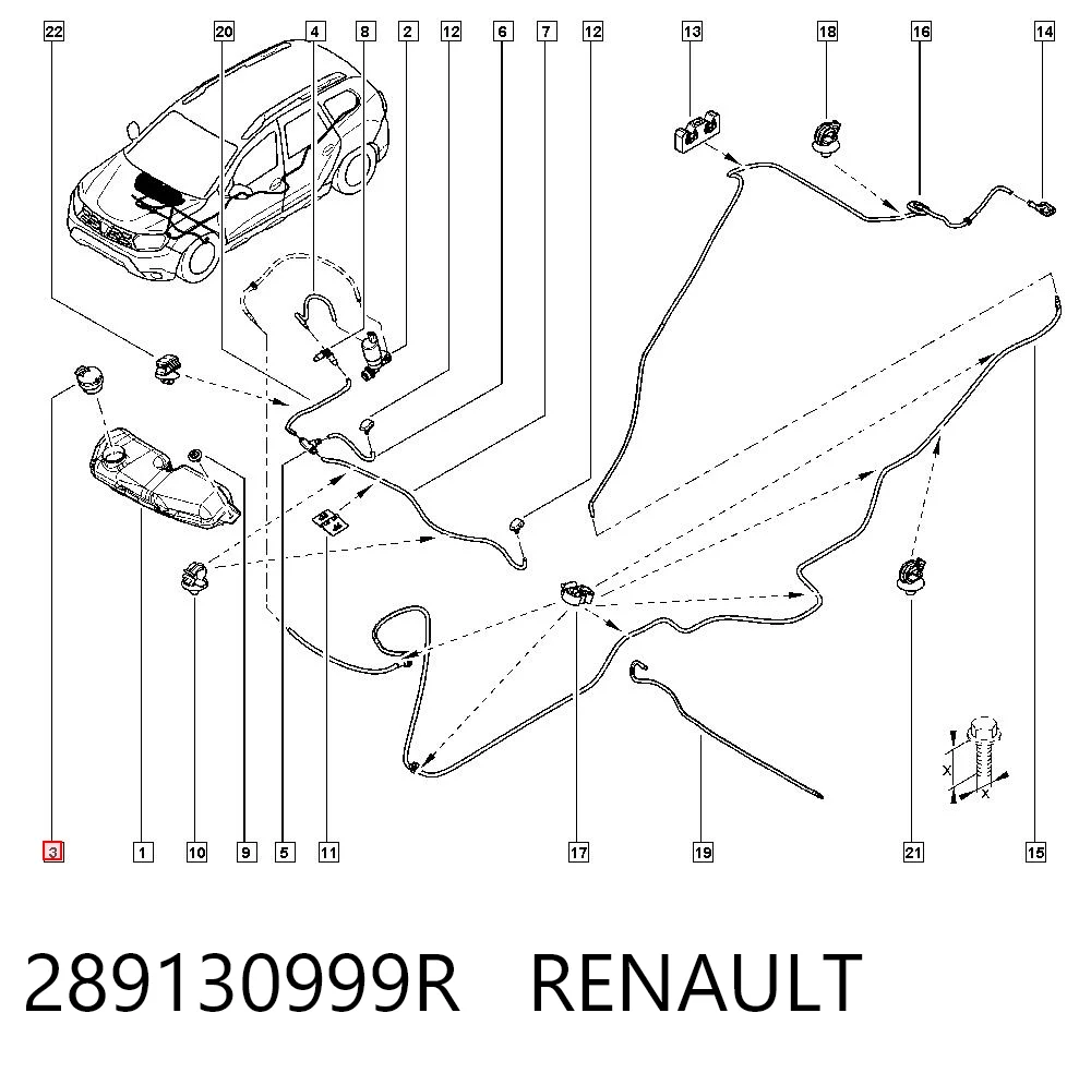 Comprar Tapa del depósito del limpiaparabrisas Renault Scenic III JZ0, JZ1 a bajo precio