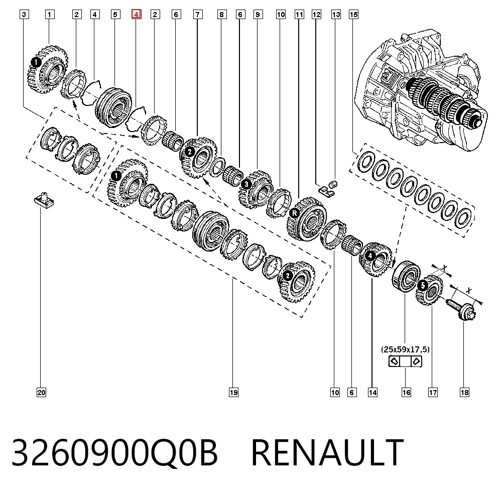3260900Q0B Renault (RVI)