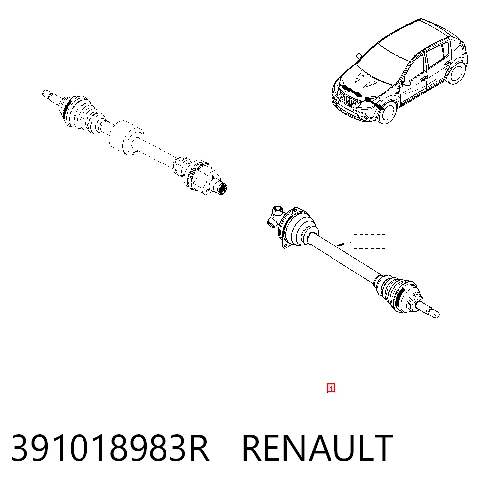 Junta homocinética exterior delantera Renault LOGAN I familiar comprar en España