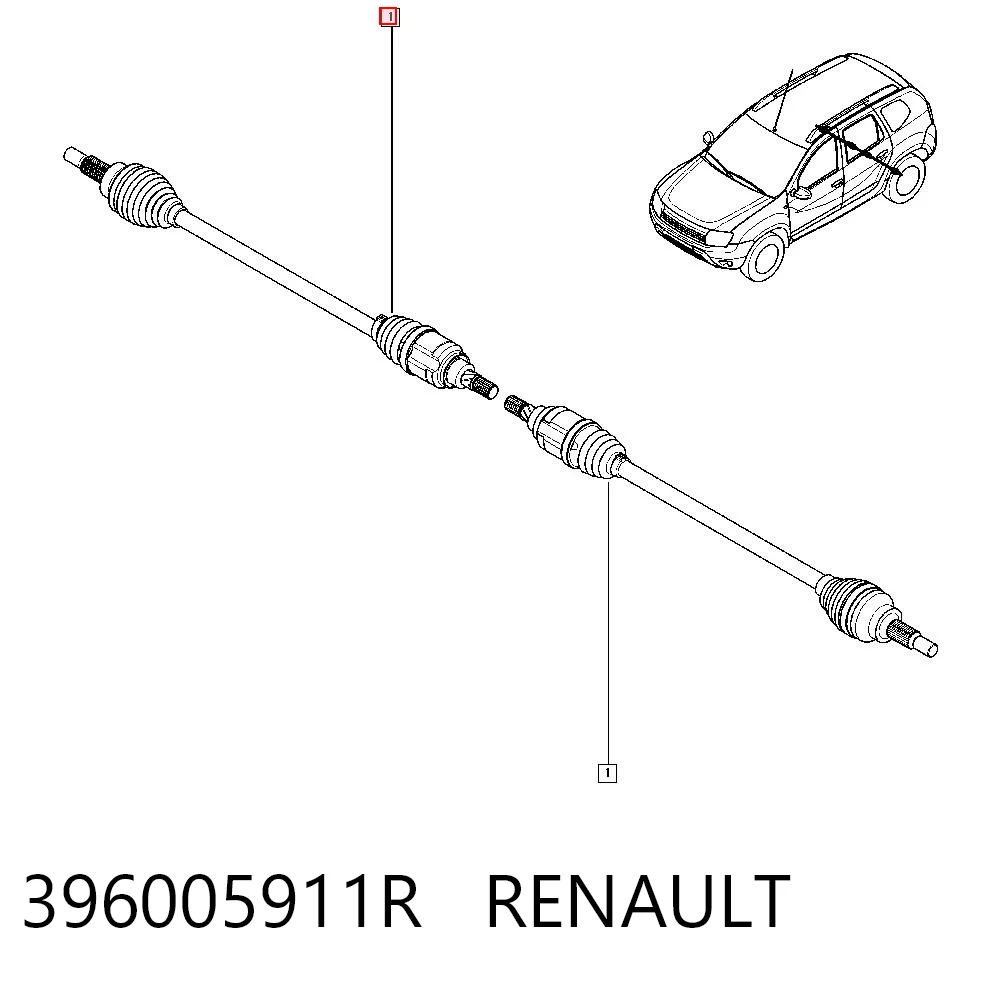 Comprar Semieje trasero Renault DUSTER II HM a bajo precio