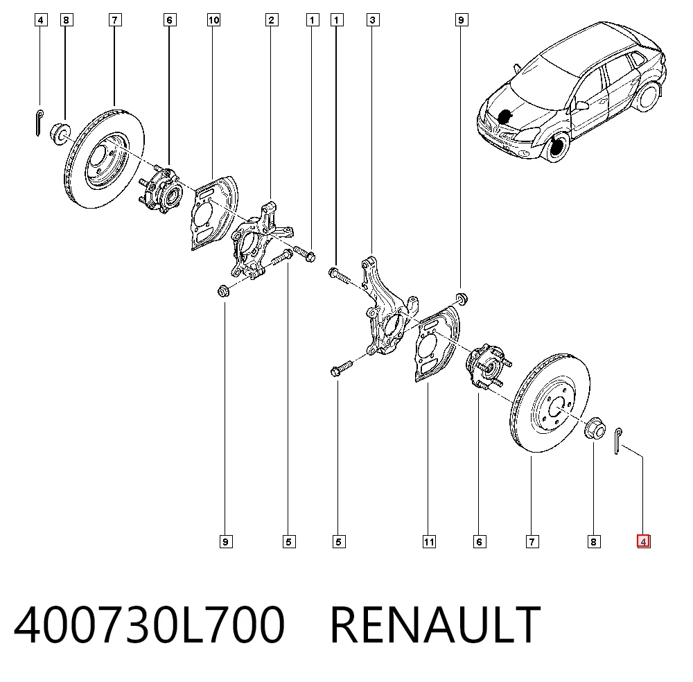 Buje de rueda Renault Koleos  desde 77,00 €