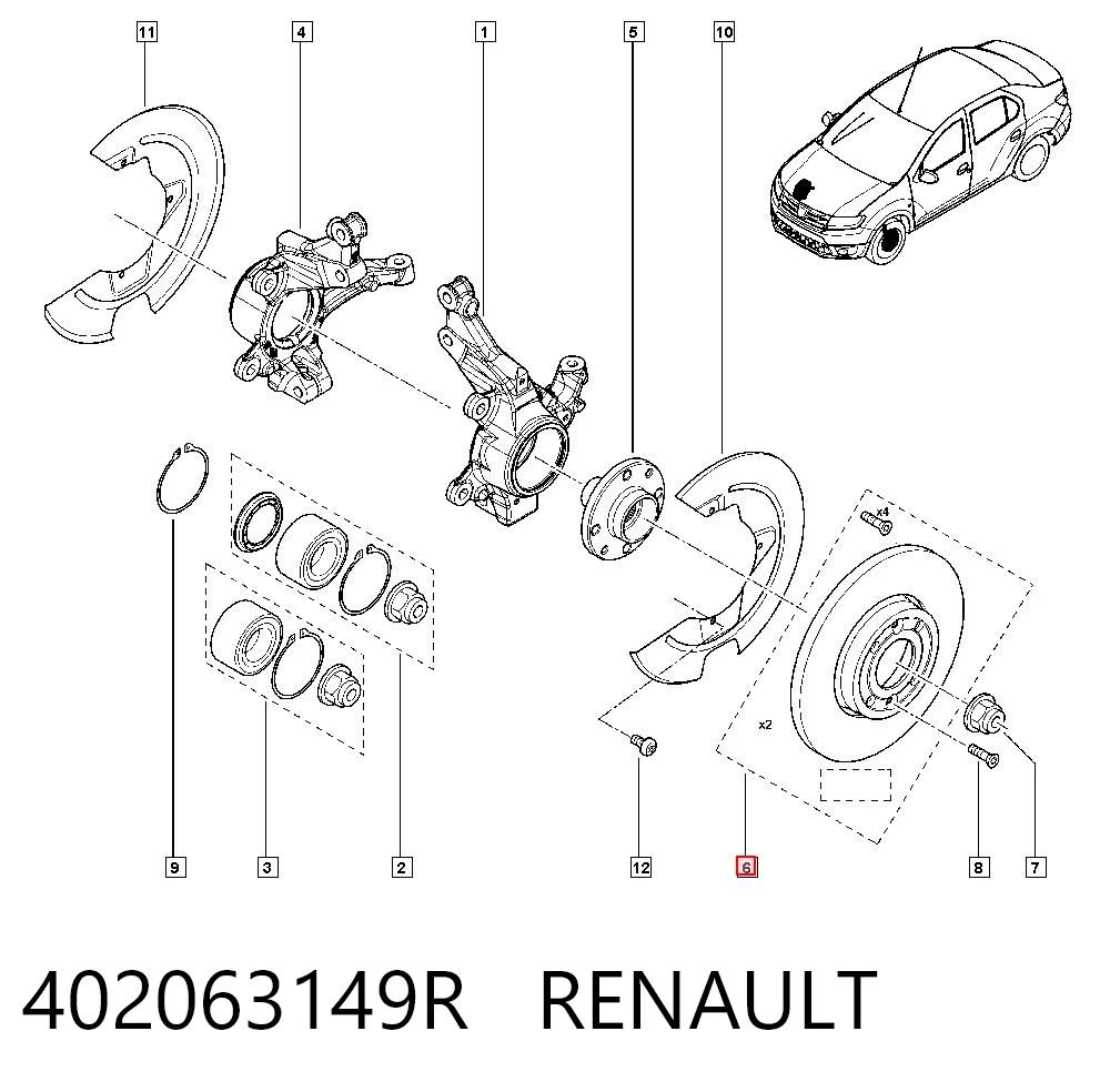 402063149R Renault (RVI) Discos