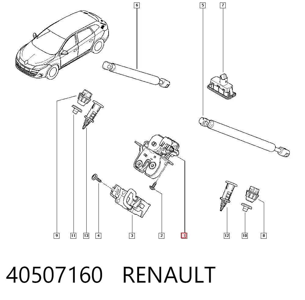 Comprar Cerradura de maletero Renault DUSTER II HM