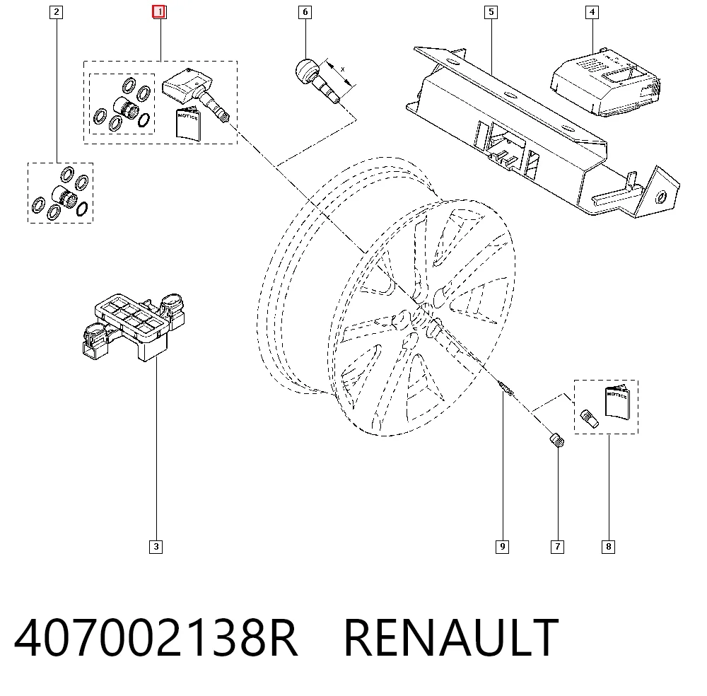 Sensor de presion de llantas Renault Megane I familiar (KA0, KA1) (1999 - 2003) precio, desde 39,20 EUR