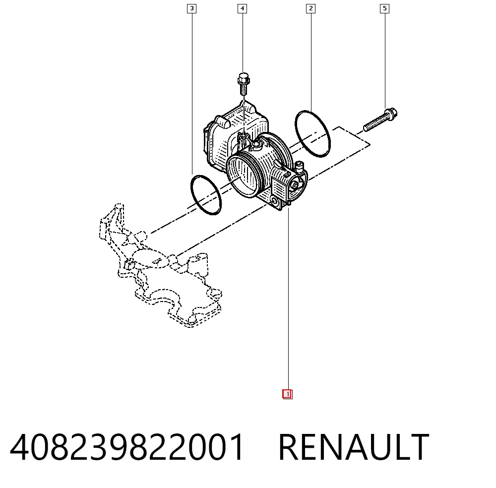 408239822001 Renault (RVI) Mariposa de admisión