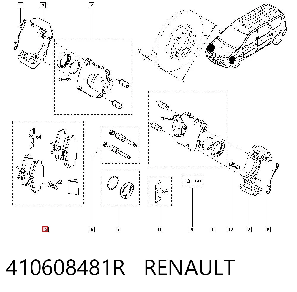 Comprar Pastillas de freno delanteras de disco Renault Kangoo II FW0 a bajo precio