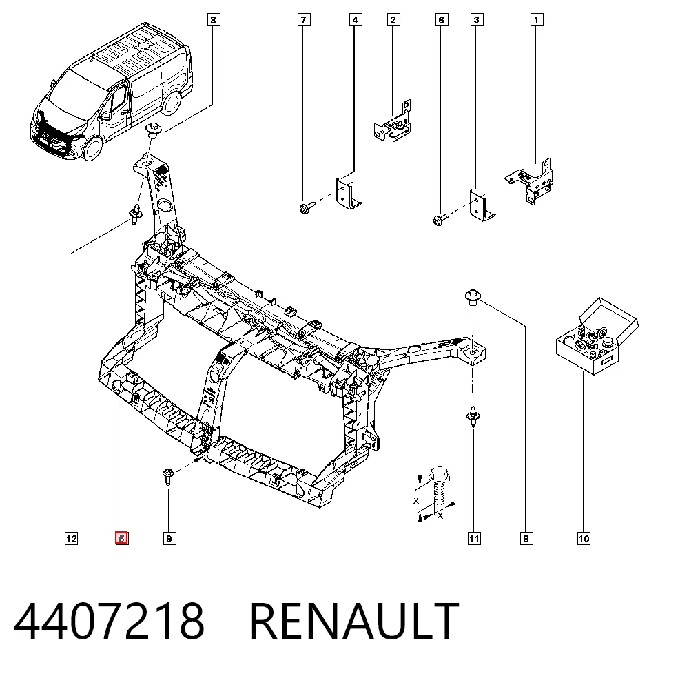 Soporte de radiador 93867893 General Motors