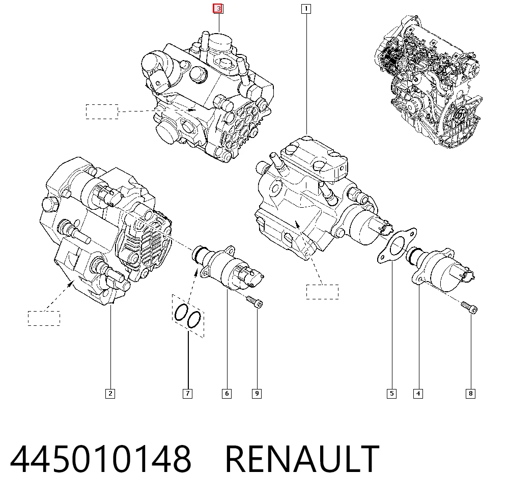 445010148 Renault (RVI) Bomba de inyección