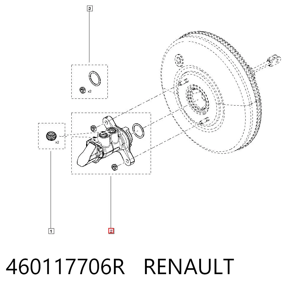 Cilindro principal de freno para Renault Megane IV (LV)