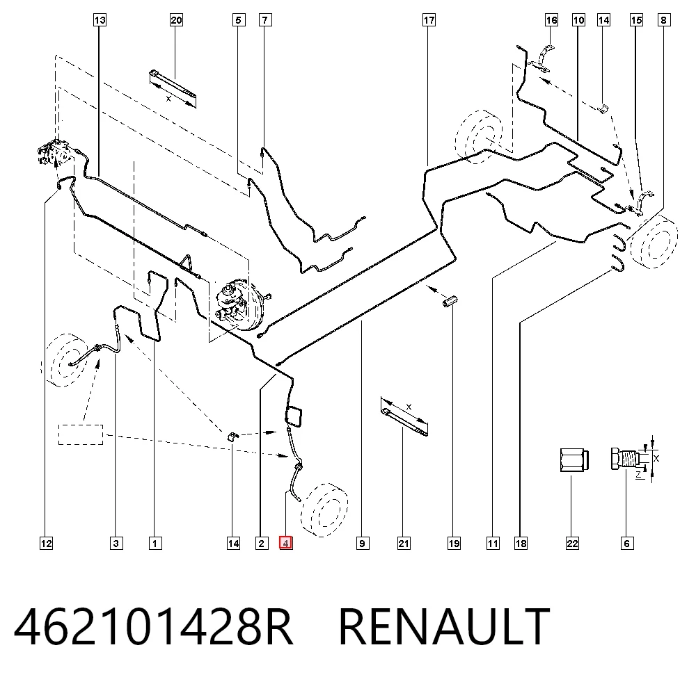  Latiguillos de freno delantero Dacia Duster 