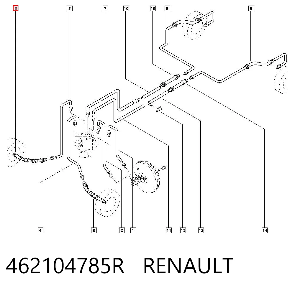 Tubo de frenos delantero Renault Clio IV (2012-2021)