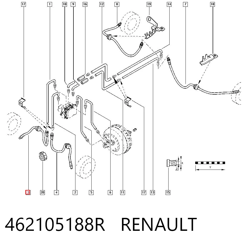 Comprar Latiguillo de freno delantero Renault Master III FV a bajo precio