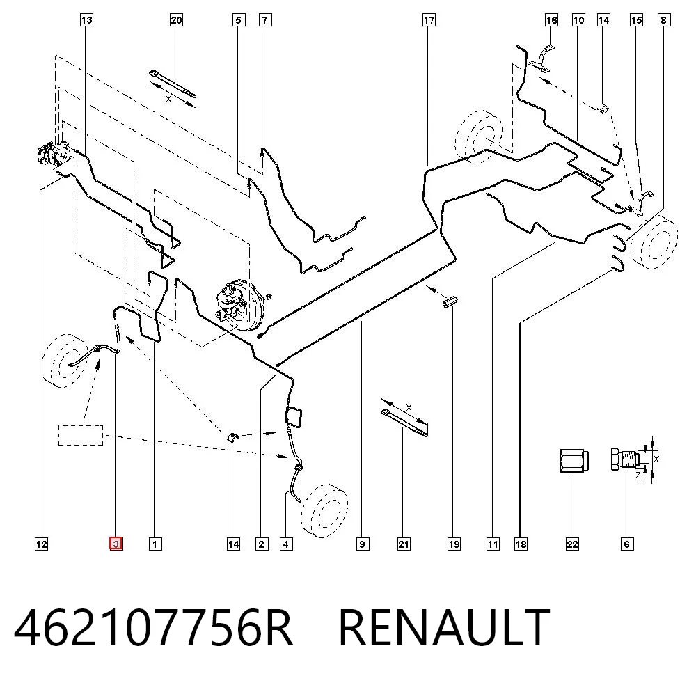 Latiguillos de freno delantero para Renault DUSTER HS