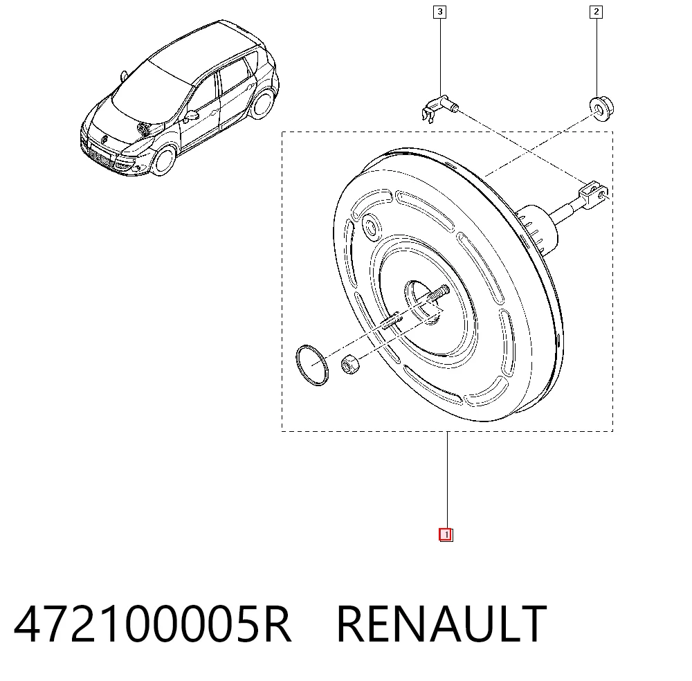 Servofreno para Renault Scenic GRAND III JZ0, JZ1