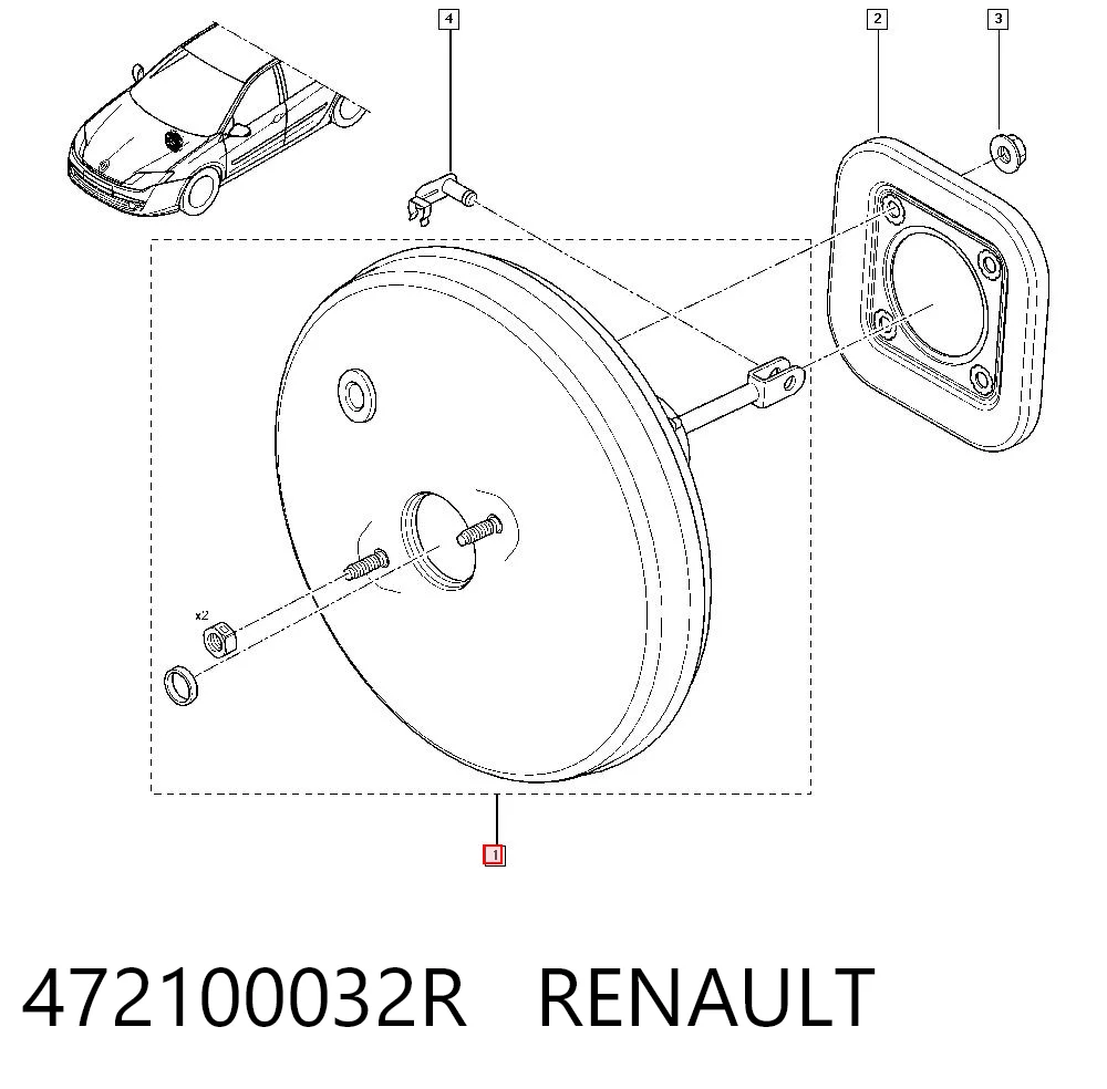 Servofreno para Renault Laguna III BT0, BT1
