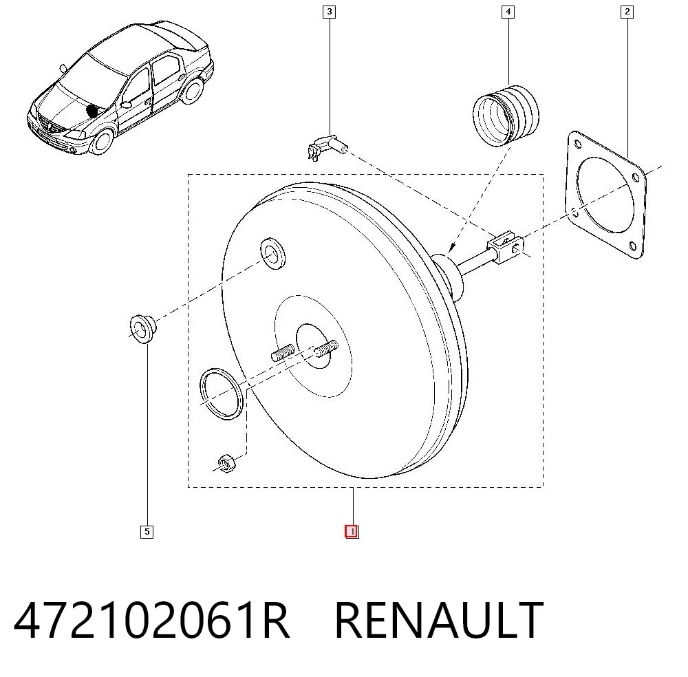 Servofreno de vacío Dacia Duster 