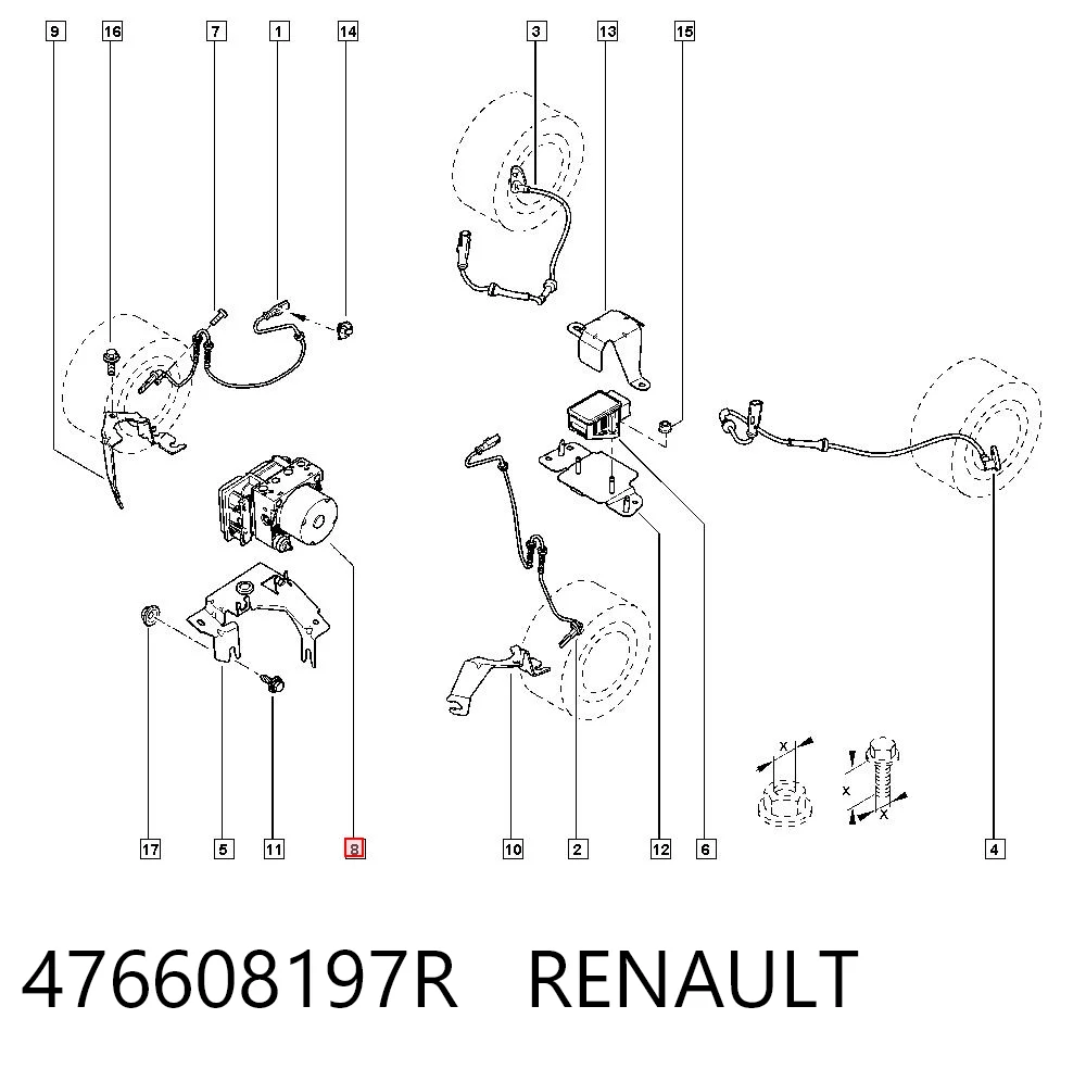 Bloque hidráulico ABS Renault DUSTER I SUV (HS) (2010 - 2026) precio, desde 65,34 EUR
