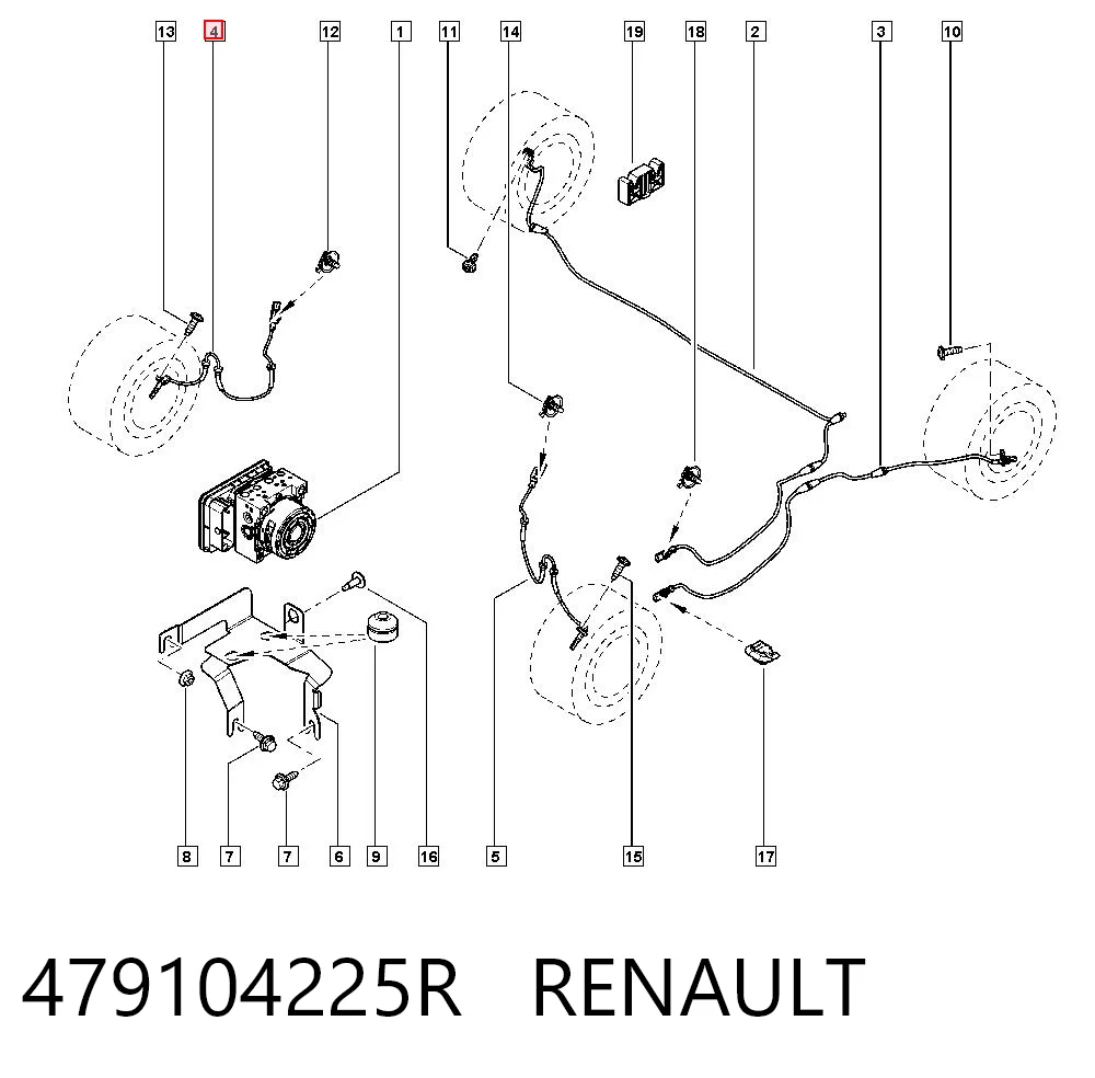 Sensor de freno, delantero Dacia Logan II (L8_)