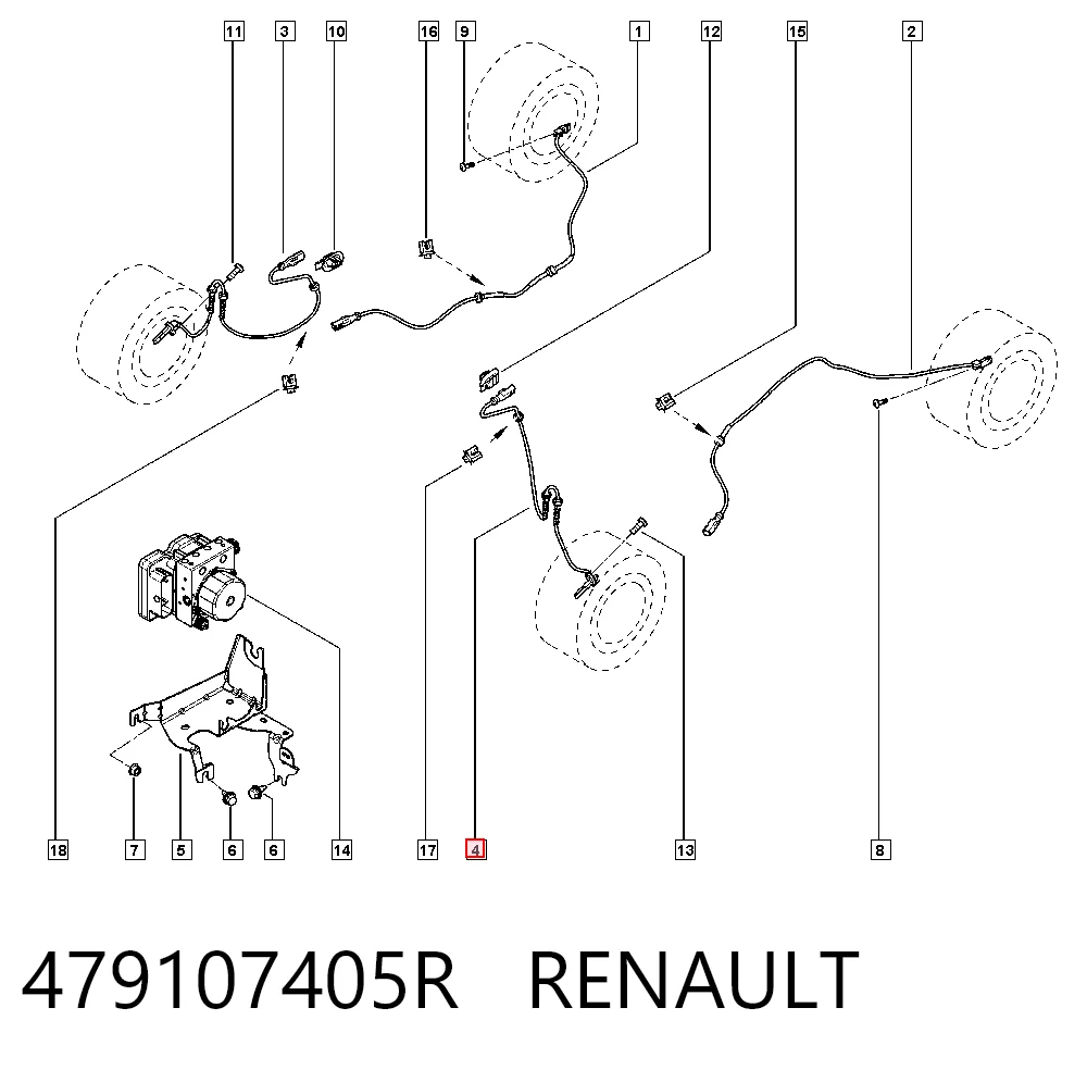 Sensor ABS para Renault CAPTUR HF