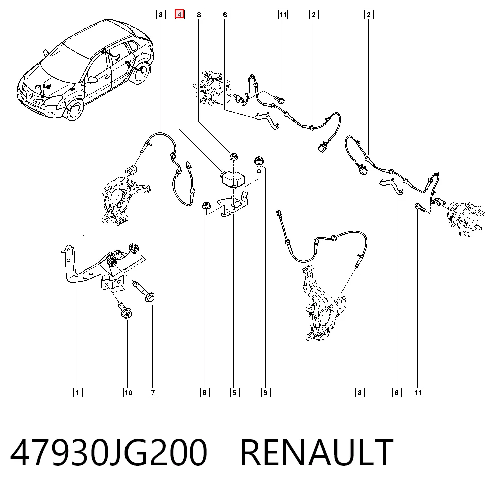 47930JG200 VAG Sensor de aceleración lateral (ESP)
