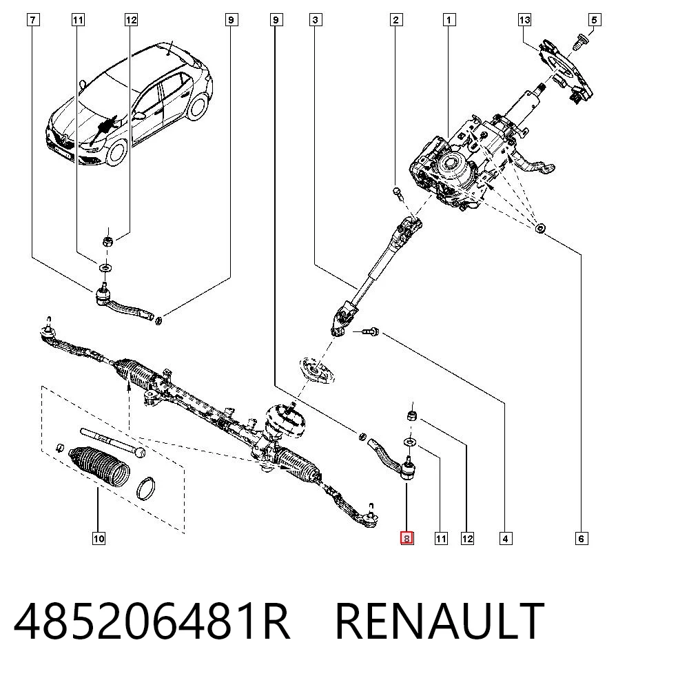 Rótula de dirección Renault Scenic IV (2016-2023)