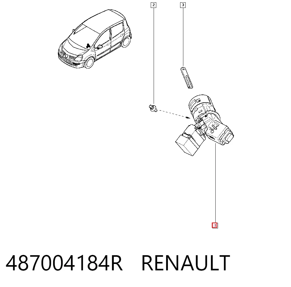 487004184R Renault (RVI) Interruptor de encendido